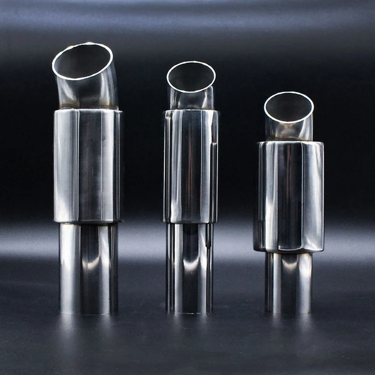 Sound modification drum car muffler exhaust pipe tail throat modified silencer 51mm/63mm caliber