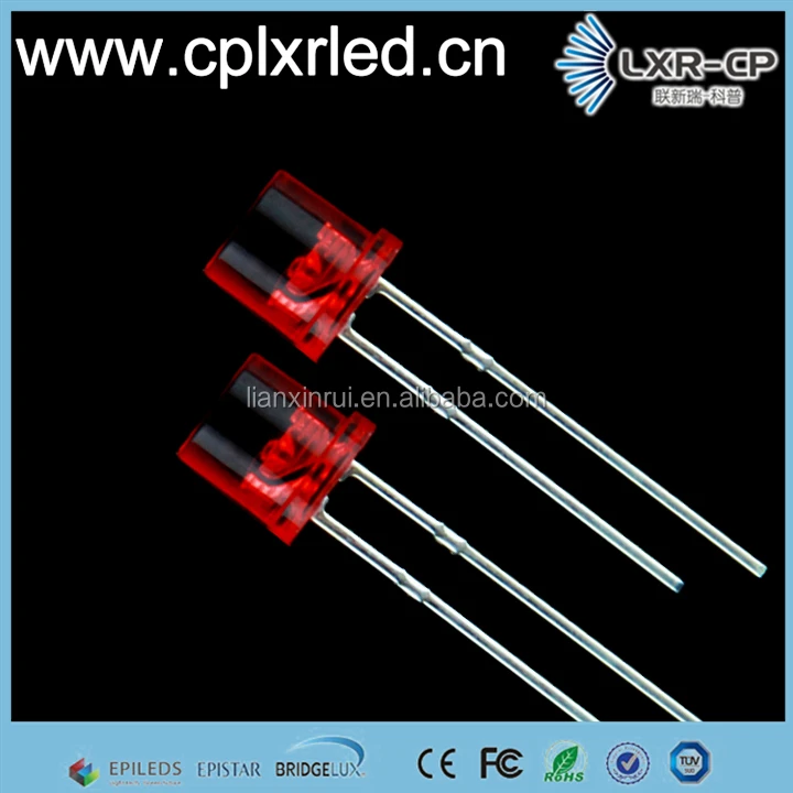 Теплый чистый натуральный холодный белый 5 мм flat top глава обломок диод