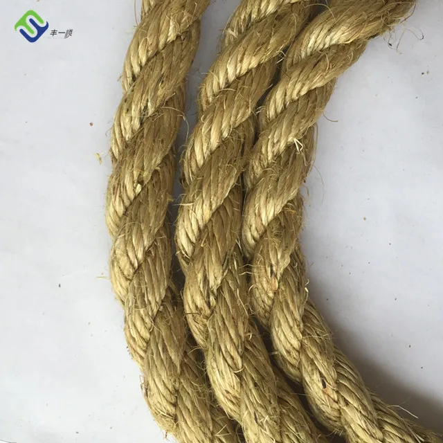 Hemp Synthetic Sisal Fiber 3 Strand Twisted Sisal Cord Sisal Rope 10mm