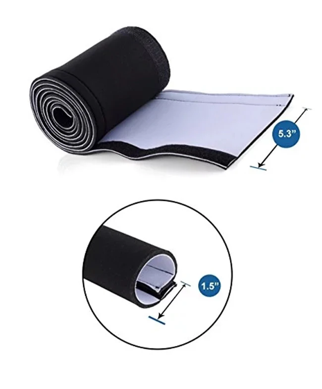 Amazon-hot 118' Cable Management Sleeves, Neoprene Cable Organizer Wrap Flexible Hook And Loop Cord Cover Wire Hider Reversible
