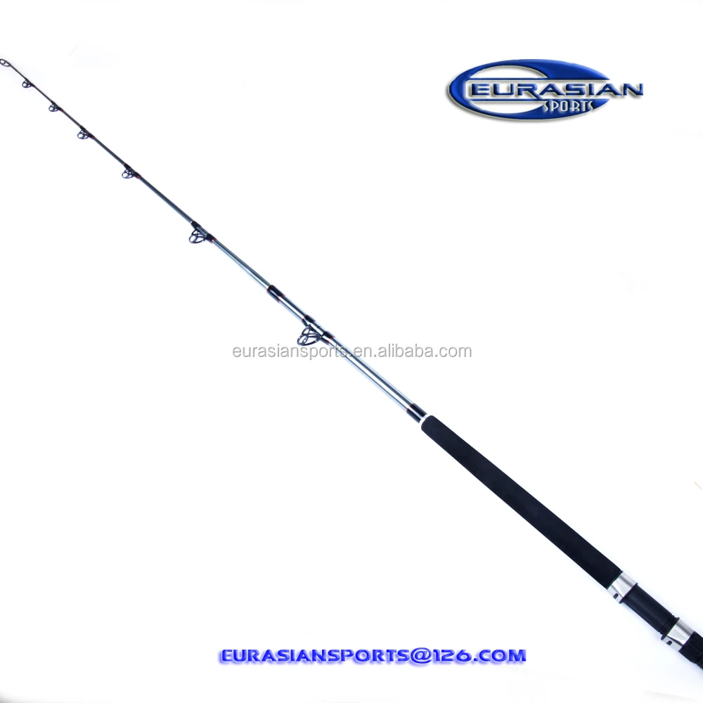 2pcs glass boat rod,2.0m heavy trolling rod,15-30lbs trolling boat fishing rod