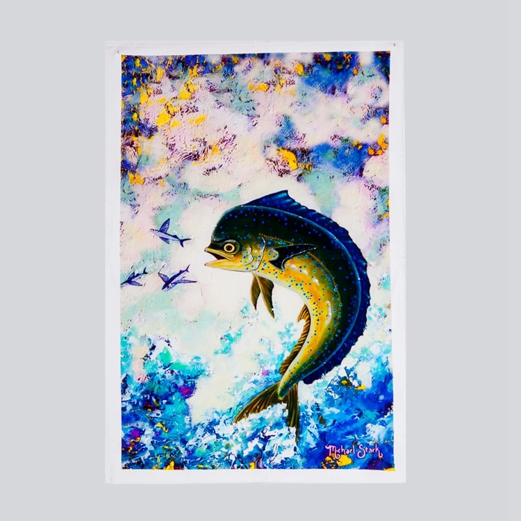 Digital printed cotton custom designer kitchen tea towel