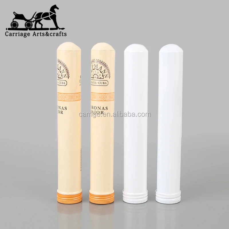 China factory round metal cigar tube cigar packaging tube aluminum cosmetics tube