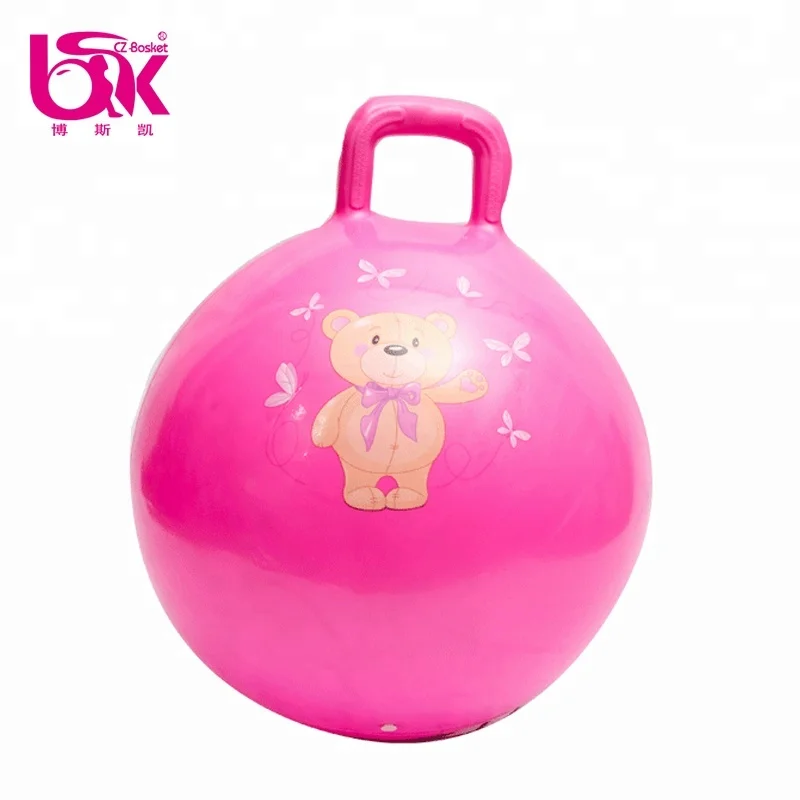 
Manufacturer Custom Size Kids Bouncy Handle Skippy Hopper Ball 