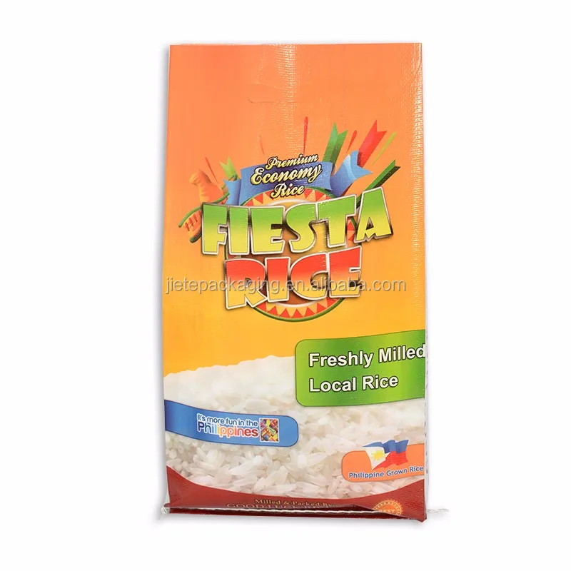 plastic packaging VMPET bopp laminated moisture proof pp woven rice shipping bag sack 25kg