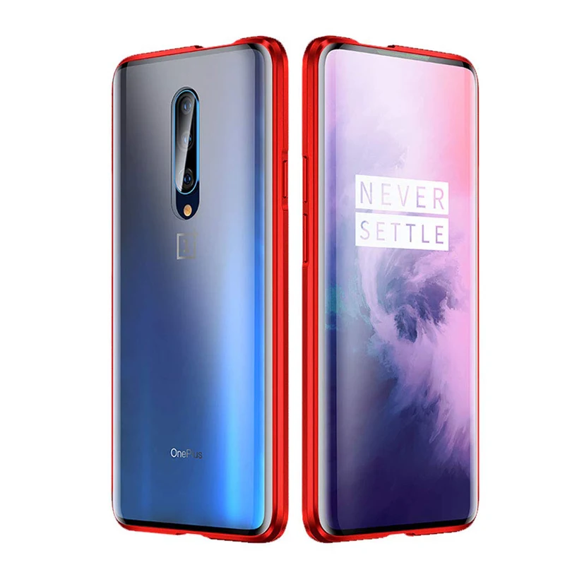 Productos Tendencia 2019 Cell Phone Accessories Magnetic Tempered Glass Phone Case for OnePlus 7 Pro*