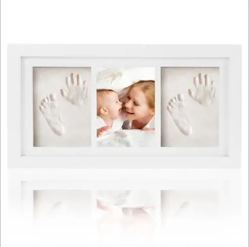 Wholesale hot picture frame baby hand footprint baby hand print solid wood frame