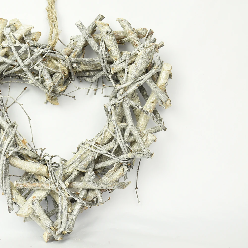 natural twigs and weaving hanging wreath, Christmas wreath, wooden door wreath