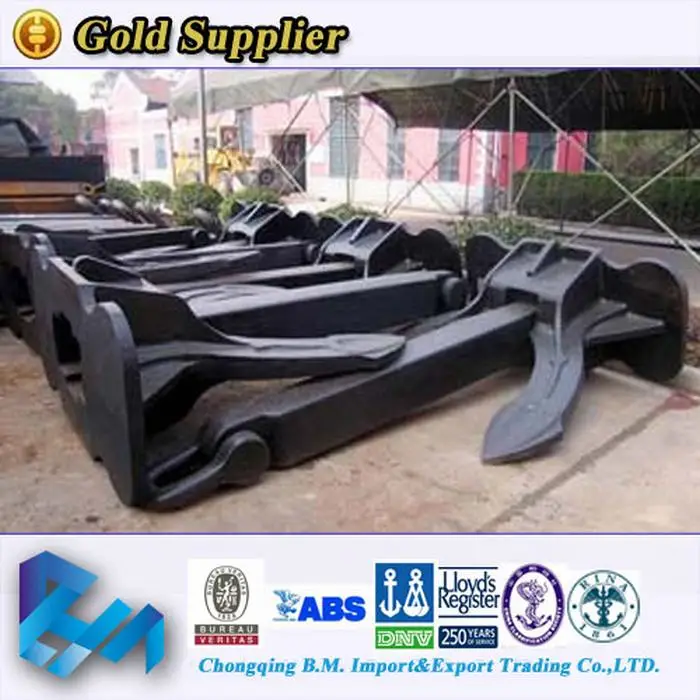 High quality black printed steel Marine/Ship  Type A Type B Type C Hall anchor with certificate for sale