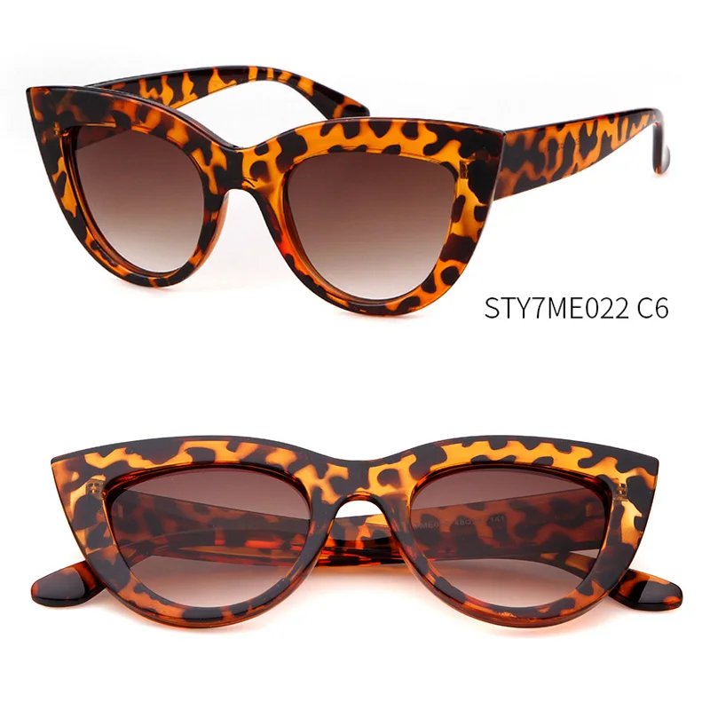 Morglow 7ME022 2019 Classic women style PC frame fashion cat eye sunglasses mirror lens for ladies