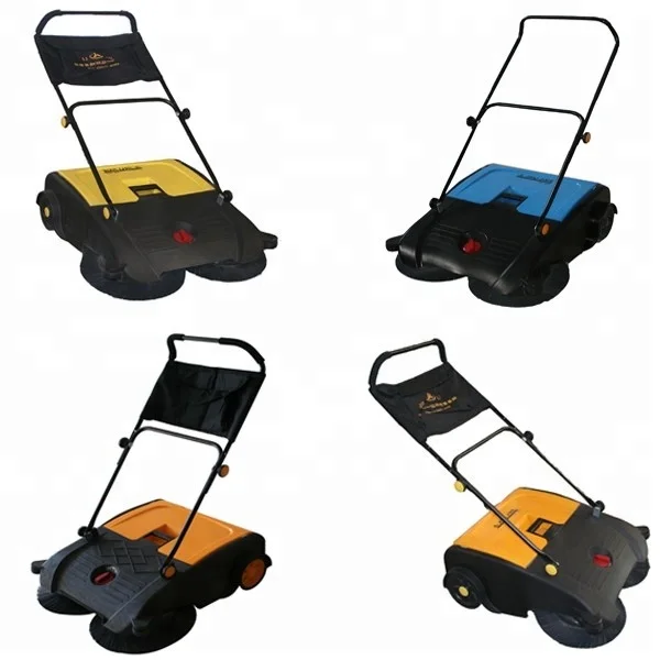 magic convenient industrial outdoor indoor push rotating brush sweeping machine