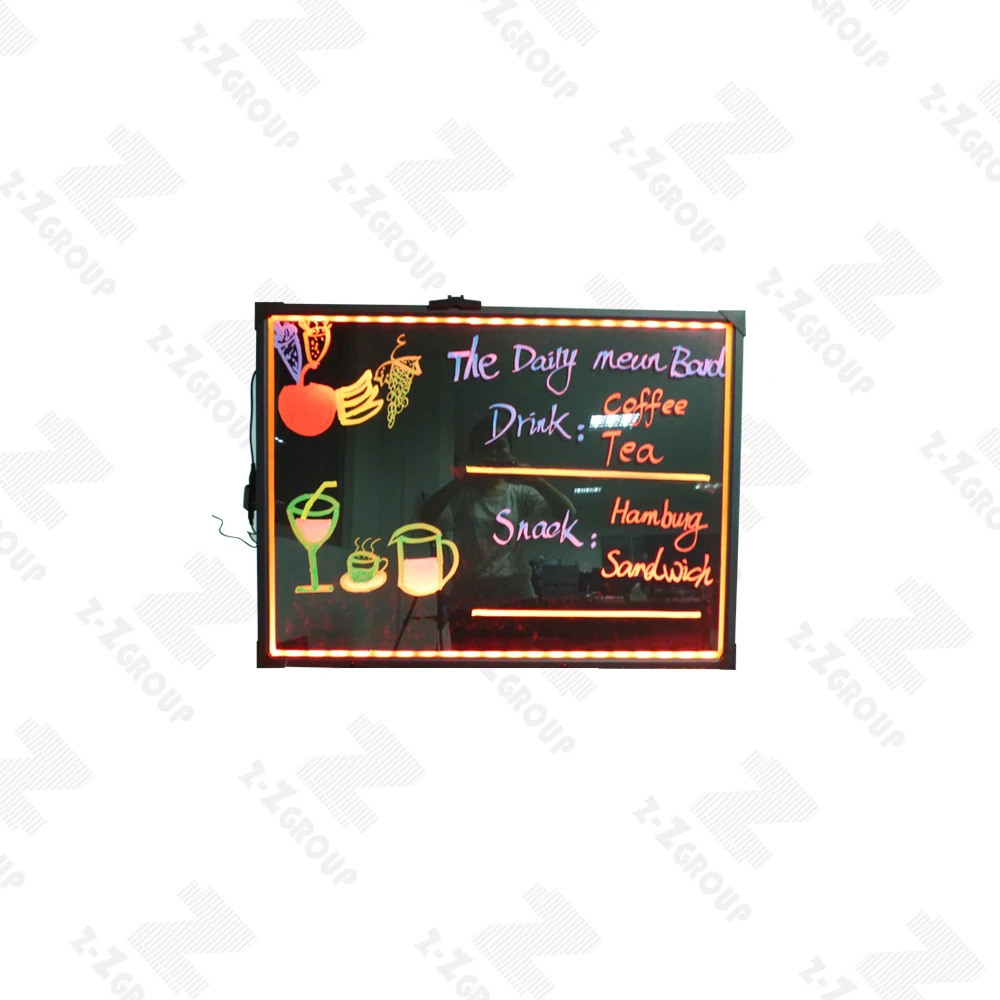 LED Fluorescent LED Writing Board Manufacturer Illuminated Colored Marker RGB Flash Lighting Board SMD5050 Advertising Display