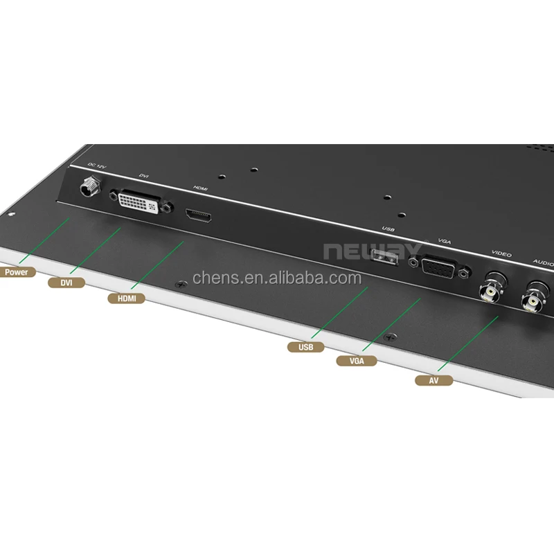 Multi-Touch 1920x1080 IPS LCD Monitor For POS KIOSK ATM with Metal Housing and HDMI VGA DVI AV Signal Input