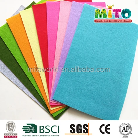DIY craft assorted color wholesale 2mm felt sheet