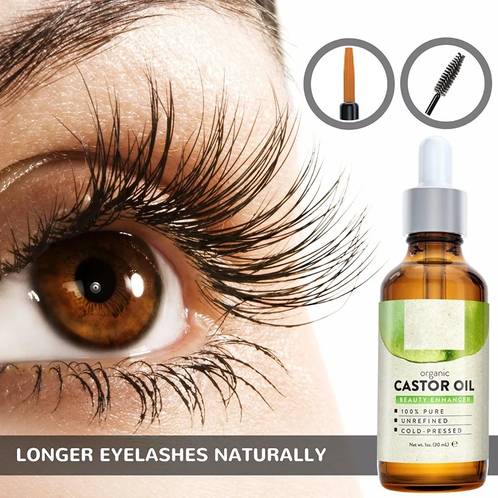 
Best eyelash eyebrow growth 100%pure unrefined organic castor oil 
