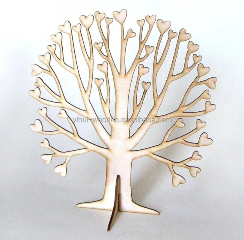 
Laser engraved wooden christmas tree crafts mini mdf wood model 