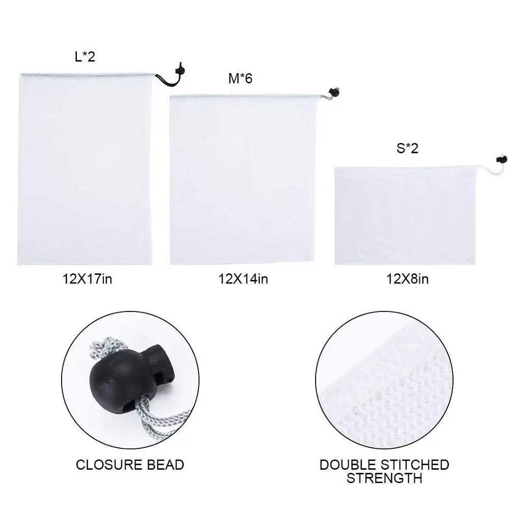 Multipurpose mesh nylon bags, reusable nylon mesh bag for fruit & vegetables