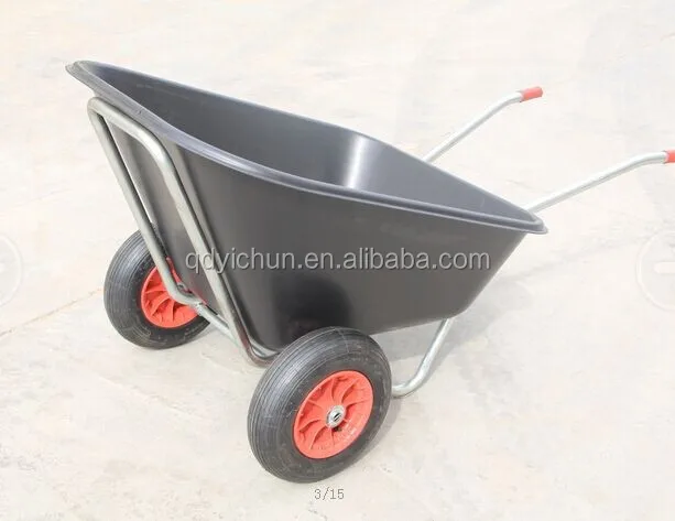 double wheel plastic wheel barrow 160L WB9610