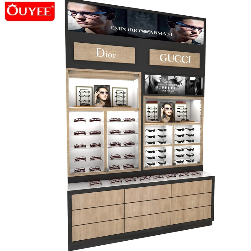 Simple Optical Store Design Display Showcase Eyeglasses Cabinet For Shop Decoration