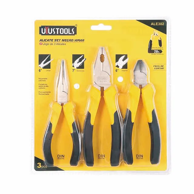 UYUSTOOLS, высокое качество, набор из 3 плоскогубцев