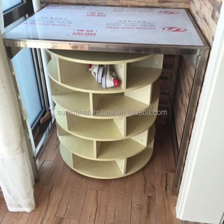 
Home Furniture New design wooden round shoe rack/round shoe cabinet 