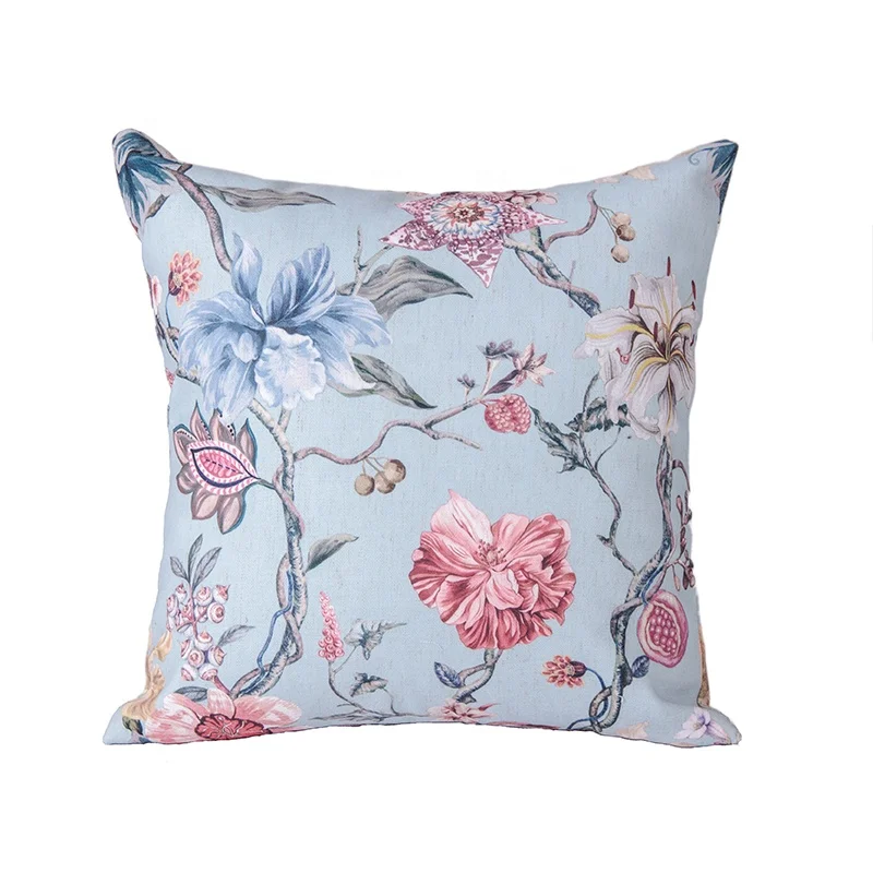 Monad Luxury Home Decorative American Style Eco-friendly Digital Print Designs Floral Throw Pillow Cushion Cover