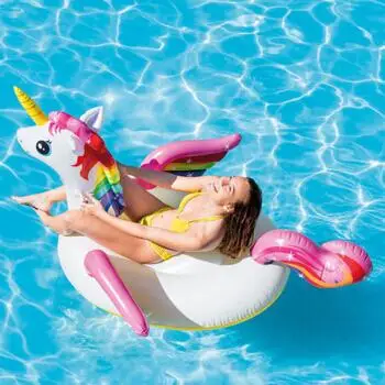 INTEX 57561small unicorn inflatable water toys inflatable ride-on pool float