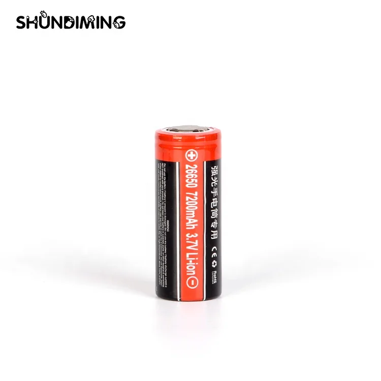 Green Environment Protection SingFire 3.7V 7200mAh flashlight li ion 26650 Rechargeable Battery