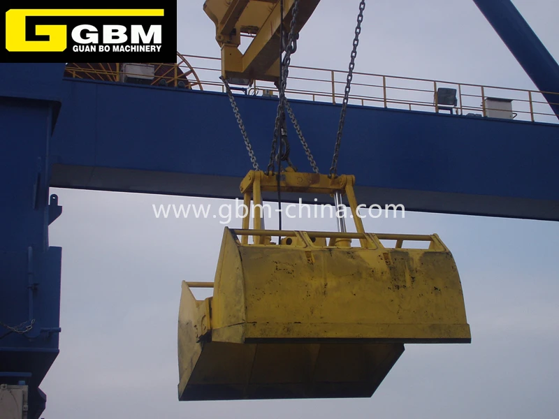 Electric hydraulic clamshell crane grab for ship crane