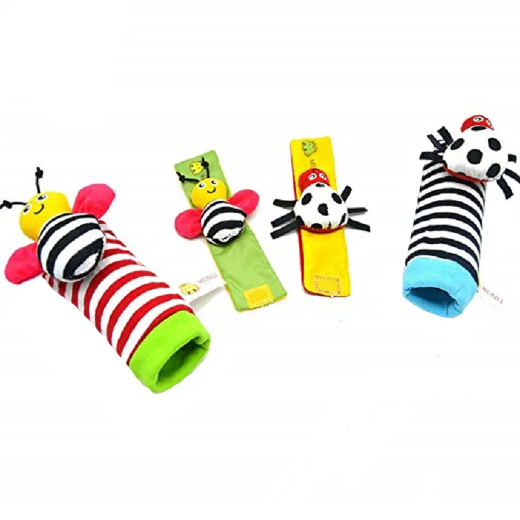 Baby Wrist Bell Animal Model Wrist Strap Baby Socks Combination Matching Toys