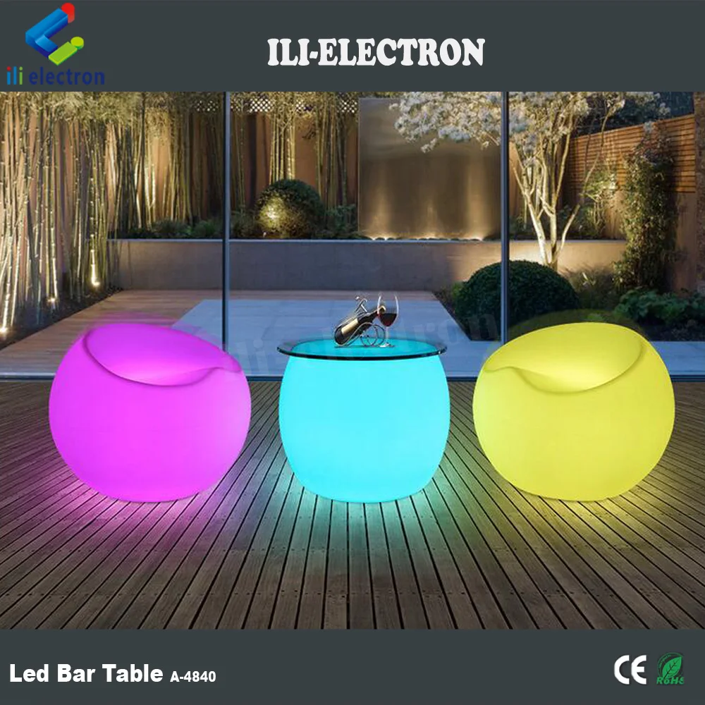 Pub used creative plastic led bar stool