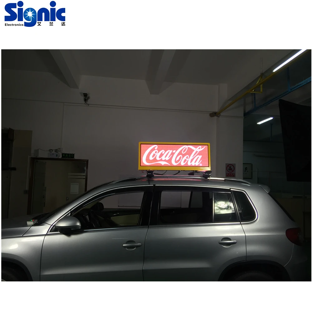 3G/4G/WIFI/GPS 2019 seks video animation led P5 Taxi top display outdoor