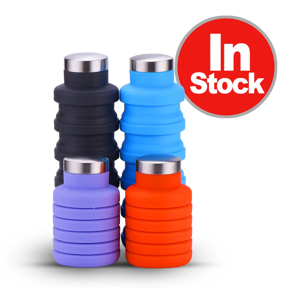 
Silicone Foldable Flask Folding Thermal Thermos for Camping 