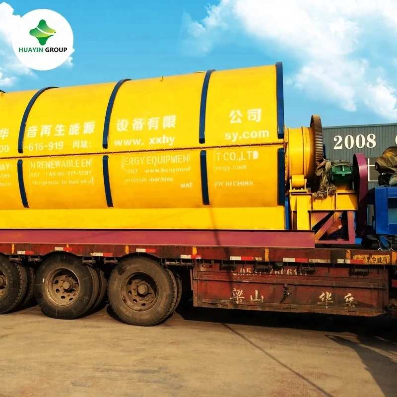 Small cheap container size pyrolysis plastic machine