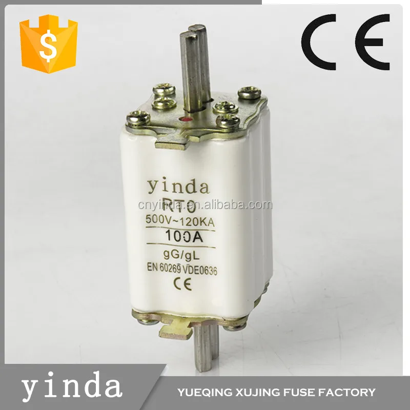RT0 series short circuit protection ceramic fuse link RT0 200A 500V