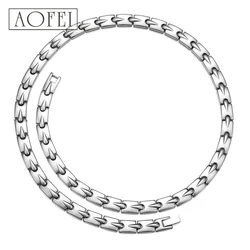 Hot Selling High Grade Health Care Fashion jewelry Germanium Stainless Steel Necklace