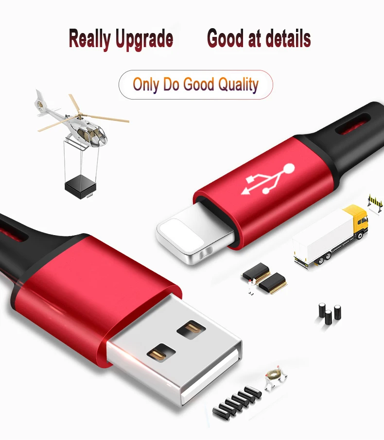 3 IN 1 USB Cable 8Pin Micro USB Charger Cable For iPhone 10/ x 8 7 6 6S Plus USB-C Android Phone Cables