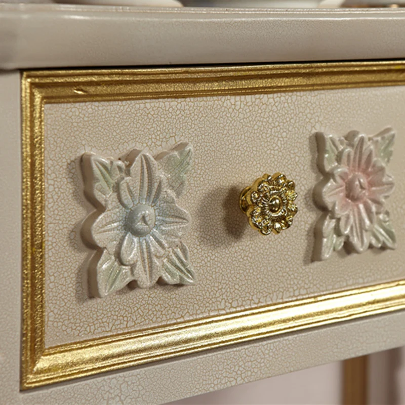 European Furniture For Home Royalty Solid Wood Hand Carved Tea Cabinet side cabinet