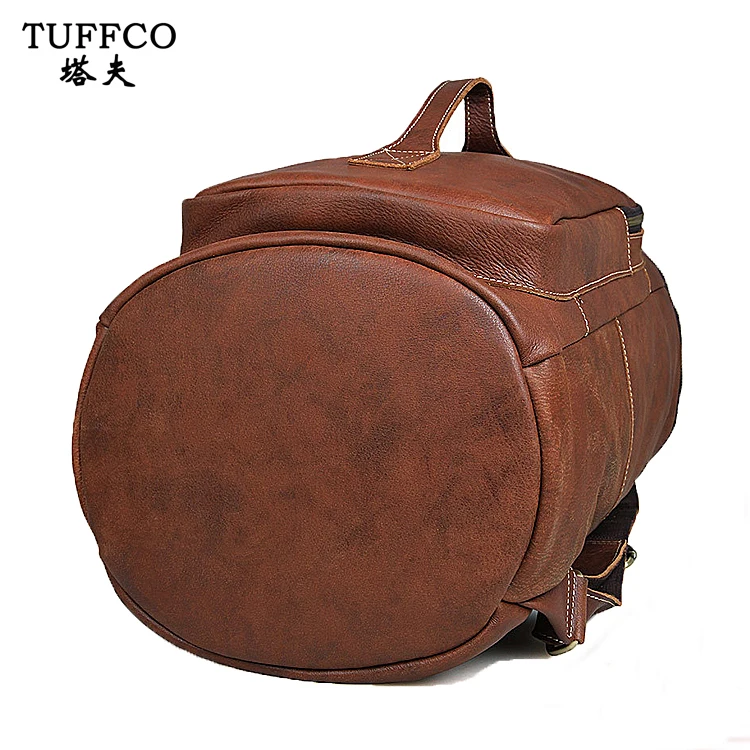 Wholesale High Quality Real Leather Backpack Climbing Knapsack for Men