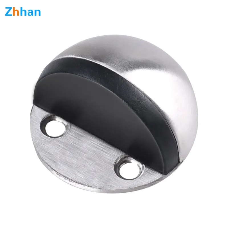 2018 hot sale stainless steel  round rubber door stopper