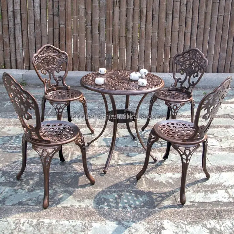 Садовая мебель из литого алюминия или железа стол и стулья садовые