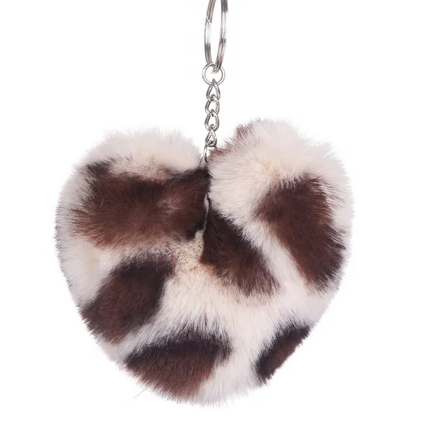 
custom heart shaped plush keychain 