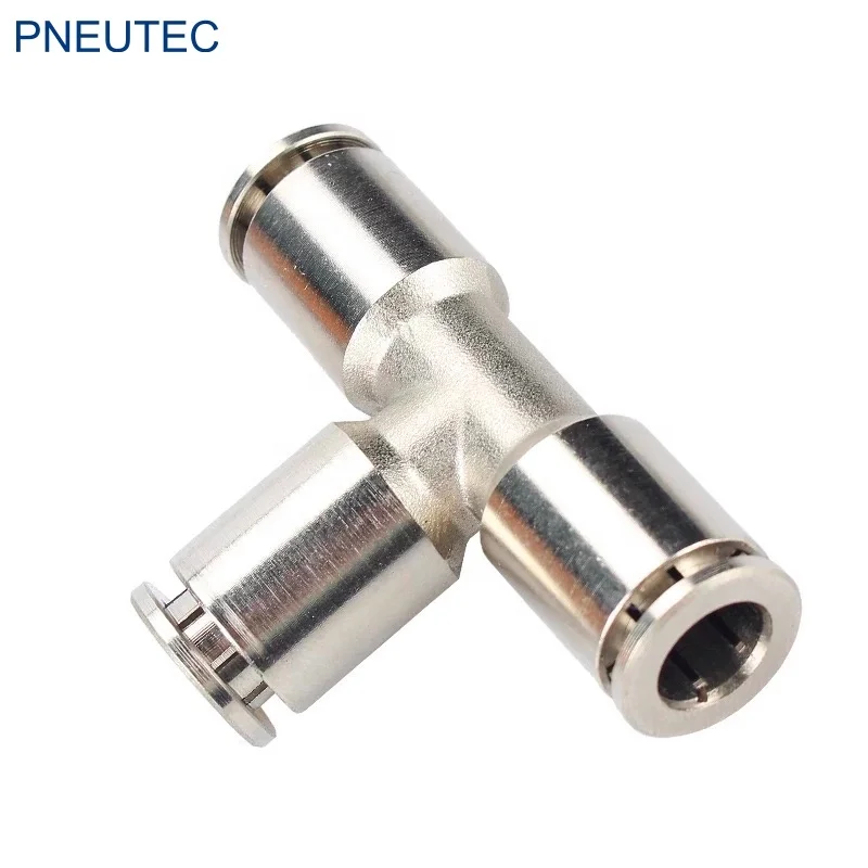 SSPE6 6mm high temperature union tee pneumatic SS316 SS304 INOX stainless steel pipe push in fittings for Chemical