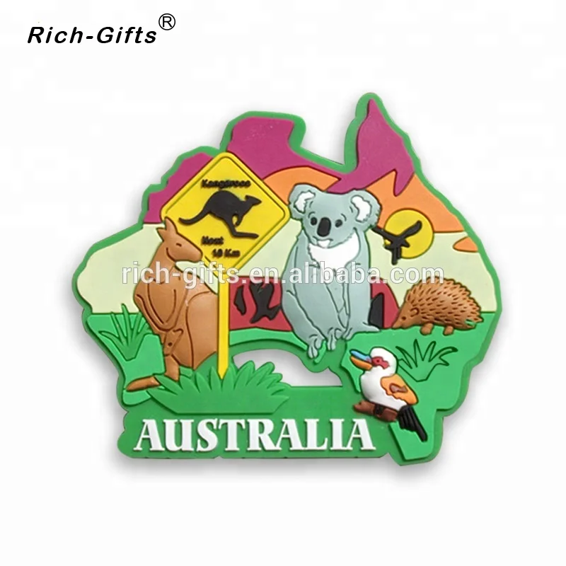 Custom country shaped map fridge magnet for Australia Souvenir