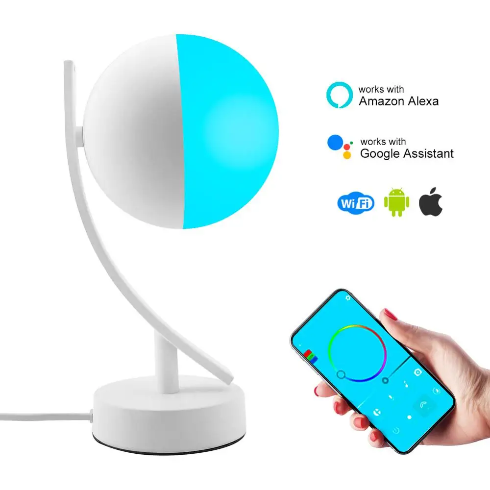 Google Home Wifi Controlled Table Lamp With Usb Port Touch Led Smart Table Lamp