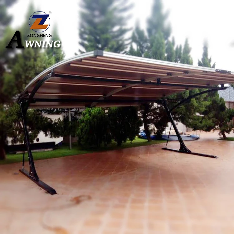 polycarbonate sheet PC roof Aluminum frame driveway gate canopy carport
