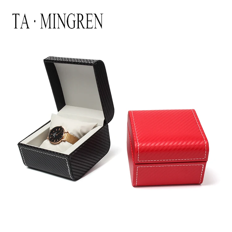 High Gloss Fashion Custom  Pu Leather Classical Watch Box With Logo