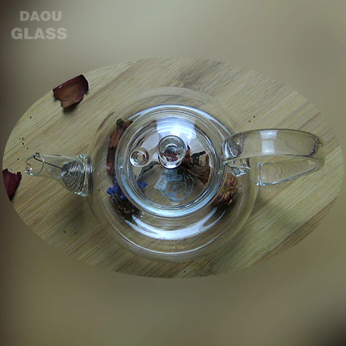small Heat resistant Clear Glass Teapot ,China gongfu Tea Sets 250ml