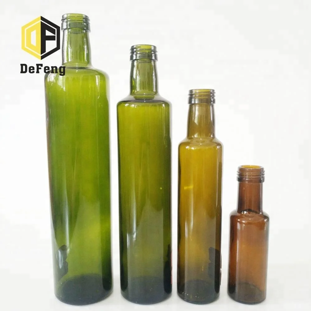 100ml 250ml 500ml 750ml Dark green olive oil glass bottle empty olive oil glass bottle
