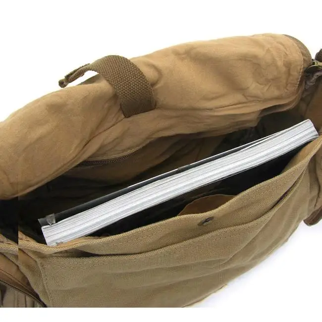 1212 Wholesale Vintage Canvas Satchel Bag Men Briefcase